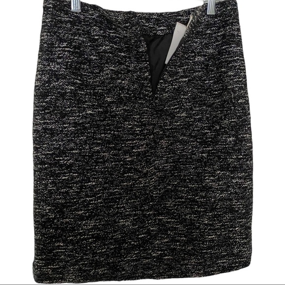 Talbots Black White Heather Cotton Blend Skirt 6P - Picture 5 of 10